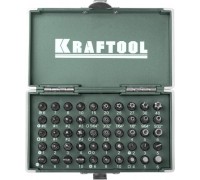 Набор бит KRAFTOOL X-Drive кованых, торсионных, cr-mo, 50 пред, в боксе 26065-H50