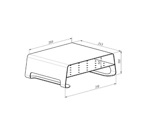 Подставка EMBODIMENT EMB-MS-FS-B для мониторов и Mac-mini, черная