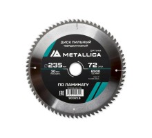 Пильный диск по ламинату METALLICA Optima 235x30 мм 72 зуба, Т=2,4 мм  903216