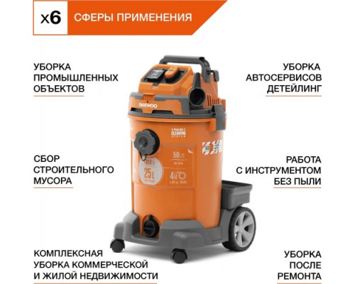 Пылесос строительный с системой очистки DAEWOO DAVC 2500SD
