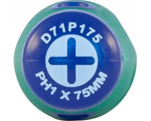 Отвертка крестовая JONNESWAY D71P175 ANTI-SLIP GRIP, PH1 х 75 мм [049950]