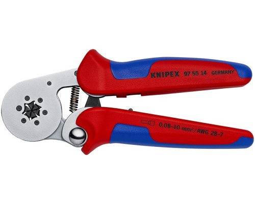 Пресс-клещи KNIPEX KN-975514SB для контактных гильз DIN 46228 Пресс-клещи KNIPEX KN-975514SB для контактных гильз DIN 46228