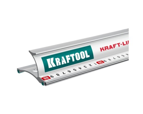 Линейка алюминиевая KRAFTOOL KRAFT-LINE 0.6 м, усиленная со стальной направляющей [34275-60]