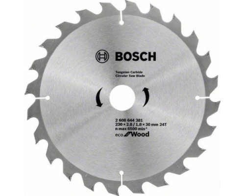 Пильный диск по дереву BOSCH 230х24х30/24 Eco Wood [2608644381]