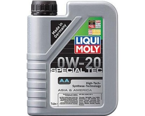 Масло моторное LIQUI-MOLY SAE 0W20 Special Tec AA 1 л 8065 синтетическое [8065]