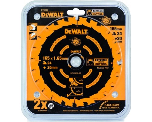 Пильный диск по дереву DeWALT 165х24тх20 мм. Extreme DT10300-QZ [DT10300-QZ]