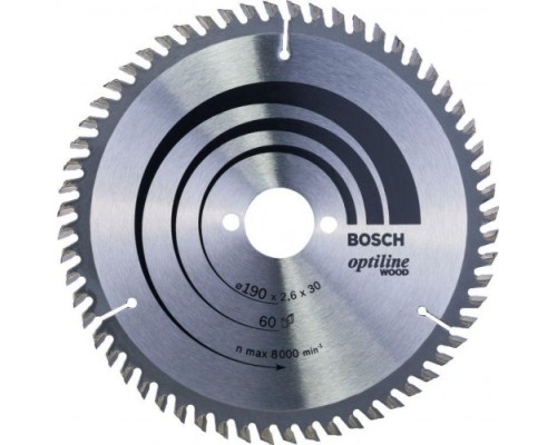 Пильный диск по дереву BOSCH 190х60х30 Optiline Wood [2608641188]