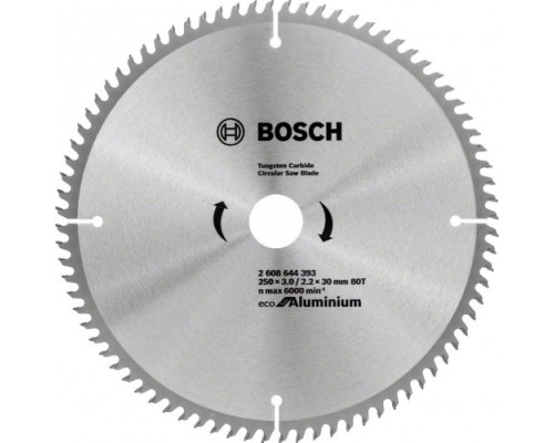 Пильный диск по алюминию BOSCH 250х80х30 Eco for Aluminium [2608644393]