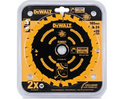 Пильный диск по дереву DeWALT 165х40тх20 мм. Extreme DT10301-QZ [DT10301-QZ]