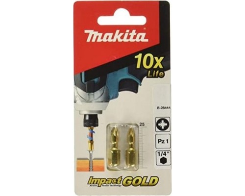 Бита для заворачивания MAKITA B-28444 Impact Gold PZ1, 25 мм, C-form, 2 шт.