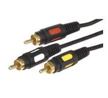 Шнур REXANT 17-0214 3 RCA-3 RCA, 3м, черный, Gold