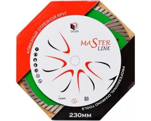 Алмазная диск для резки гранита DIAM Master Line 230х2.8х22.2 TURBO Алмазная диск для резки гранита DIAM Master Line 230х2.8х22.2 TURBO