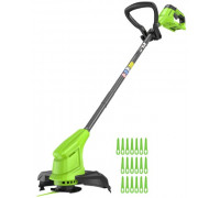 Триммер аккумуляторный GREENWORKS 2113307SA 24V, 25 см, с 1хАКБ 2 Ач и ЗУ