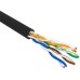 Кабель REXANT U/UTP, CAT 5e, PE 4х2х0,50мм, 24AWG внешний, черный [01-0045-R]