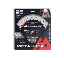 Алмазный диск для резки гранита METALLICA Ultra 300x25,4 мм, H=10 мм турбо [900598]