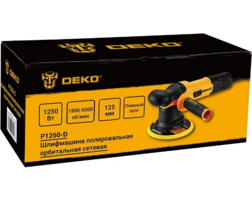 Виброшлифмашина эксцентриковая сетевая DEKO P1250-D полировальная орбитальная, 125мм 083-1046 купить с доставкой и официальной гарантией