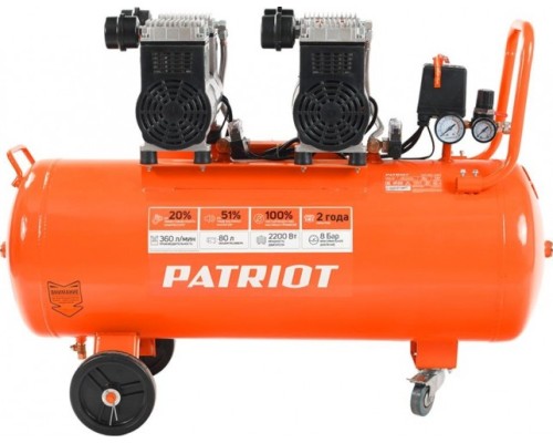 Компрессор поршневой безмасляный PATRIOT WO 80-360 [525301930]