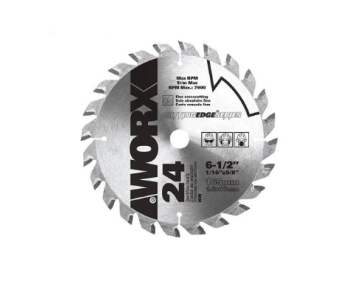 Пильный диск по дереву Worx 165х1,6х20 мм WA5101 24T TCT WA5101 24T TCT [WA5101]