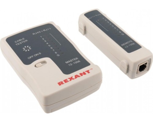 Тестер кабельный REXANT RX-468 rj-45+rj-11 [12-1006]