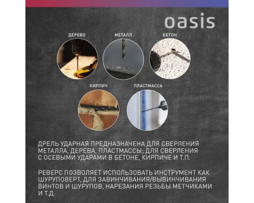 Дрель ударная сетевая OASIS DU-100 [4640039480280]