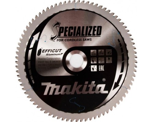 Пильный диск по алюминию MAKITA E-06317 efficut 260x30x1,5x81t