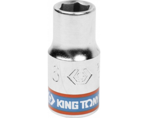 Головка шестигранная 6 мм с посадкой 1/4" KING TONY 233506M