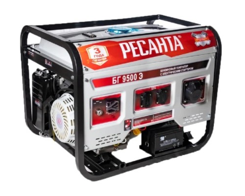 Электростанция бензиновая РЕСАНТА БГ 9500 Э [64/1/49]