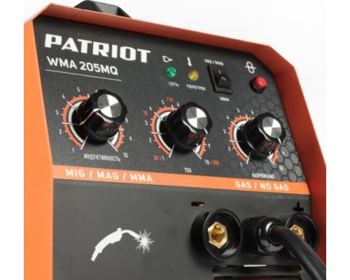 Сварочный полуавтомат PATRIOT WMA 205 MQ инверторный mig/mag/mma [605302155]