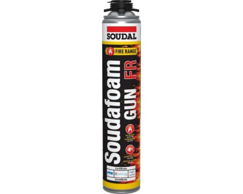 Пена монтажная SOUDAL SOUDAFOAM FR GUN профессиональная, пожаростойкая (750 мл) 132780 [132780]