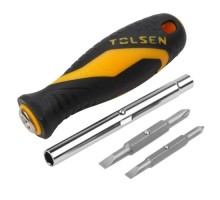 Отвертка TOLSEN TT20043 со сменными битами, 6 в 1