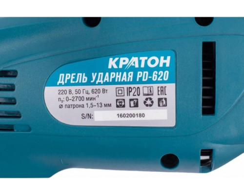 Дрель ударная сетевая КРАТОН PD-620 [3 02 01 008]