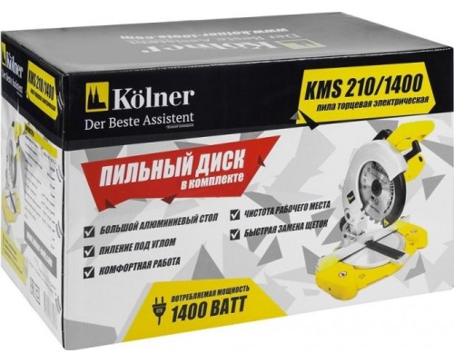 Пила торцовочная сетевая KOLNER KМS 210/1400 [кн210-1400кмс]