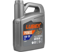 Масло моторное Lubex PRIMUS EC 5W30  4 л. синтетическое L034-1310-0404
