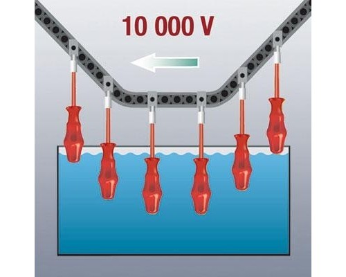 Отвертка шлицевая диэлектрическая WERA Kraftform Classic VDE 1000 V 1760i 0.5 x 3.0 x 100 мм WE-031239 [WE-031239]