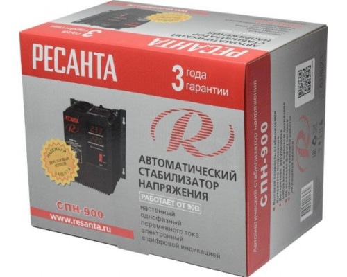 Стабилизатор напряжения однофазный РЕСАНТА СПН- 900 [63/6/23]