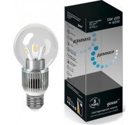 Лампа светодиодная GAUSS Globe-dim led crystal clear 5w e27 4100k диммируемая HA105202205-D