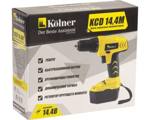 Дрель-шуруповерт аккумуляторная KOLNER KCD 14,4М [кн14,4м]