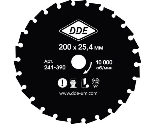 Диск кустореза DDE WOOD CUT твердосплавный (200х25,4/20 мм; 40 зубьев) [241-406]