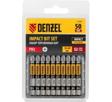 Набор бит Denzel PH3x50 мм торсионных 10 шт. 11690