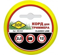 Леска триммерная DDE Classic line (2,0 ммх12 м; круг; желтая) 908-924