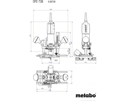 Фрезер сетевой METABO OFE 738 [600738000]