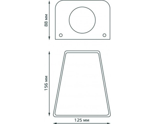 Светильник садово-парковый GAUSS Sigma настенный архитектурный, 2xgu10, 125*88*156mm [GD164]