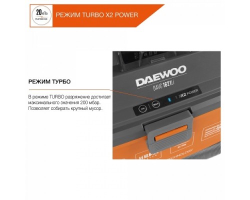 Пылесос аккумуляторный DAEWOO DAVC 1621Li SET