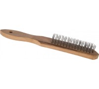 Щетка Biber 70940 4-рядная, стальная с деревянной ручкой Тов-076237