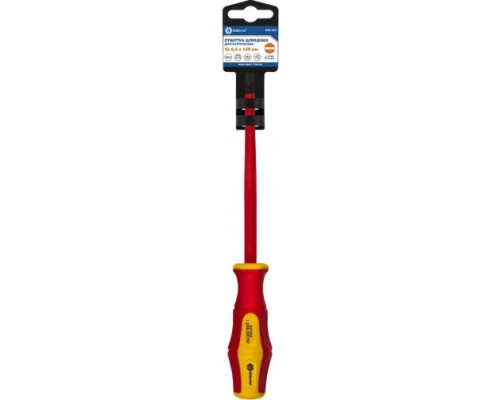 Отвертка диэлектрическая шлицевая КОБАЛЬТ 646-461 ultra grip sl 6,5х150 мм cr-v, двухкомпонентная ру Отвертка диэлектрическая шлицевая КОБАЛЬТ 646-461 ultra grip sl 6,5х150 мм cr-v, двухкомпонентная ру