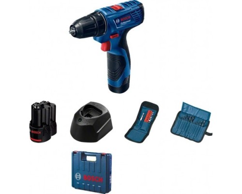 Аккумуляторный шуруповерт BOSCH GSR 120-LI Professional [06019F7001] 2х1,5 Ач