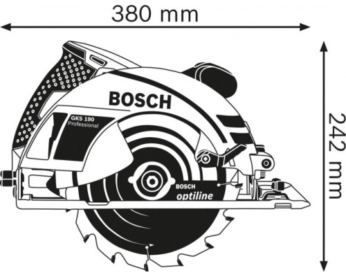 Сетевая дисковая пила BOSCH GKS 190 [0615990L2E] Toolbox PRO