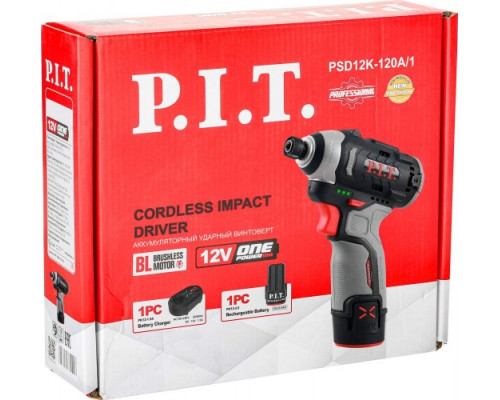 Гайковерт аккумуляторный P.I.T. PSD12K-120A/1 Impact бесщеточный купить с доставкой и официальной гарантией
