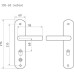 Ручка на планке НОРА-М 300-68 мм левая для китайских дверей 