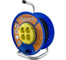 Удлинитель на катушке GLANZEN EB-40-018 силовой 4 гн. пвс 3х0,75